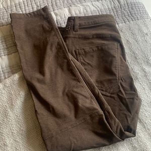 Men’s Lululemon ABC Classic Fit Brown Pants 33” waist, 32” length